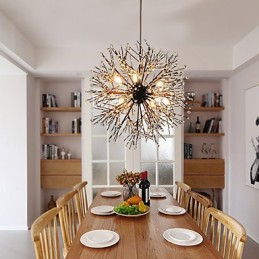 Modern Chandelier Firework Vintage Wrought Iron With 8 Lights Chandelier Island Pendant Lighting Ceiling Light