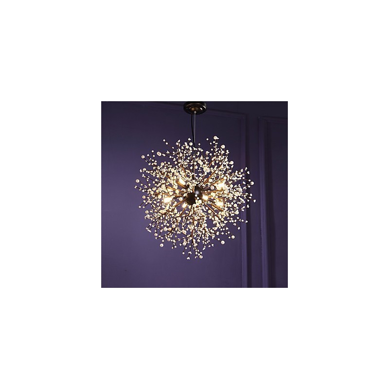 Modern Chandelier Firework Vintage Wrought Iron With 8 Lights Chandelier Island Pendant Lighting Ceiling Light