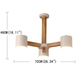 3 Lights Chandelier Modern Contemporary Traditional Classic Vintage Country Wood Feature for Wood
