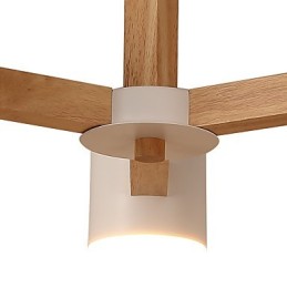 3 Lights Chandelier Modern Contemporary Traditional Classic Vintage Country Wood Feature for Wood