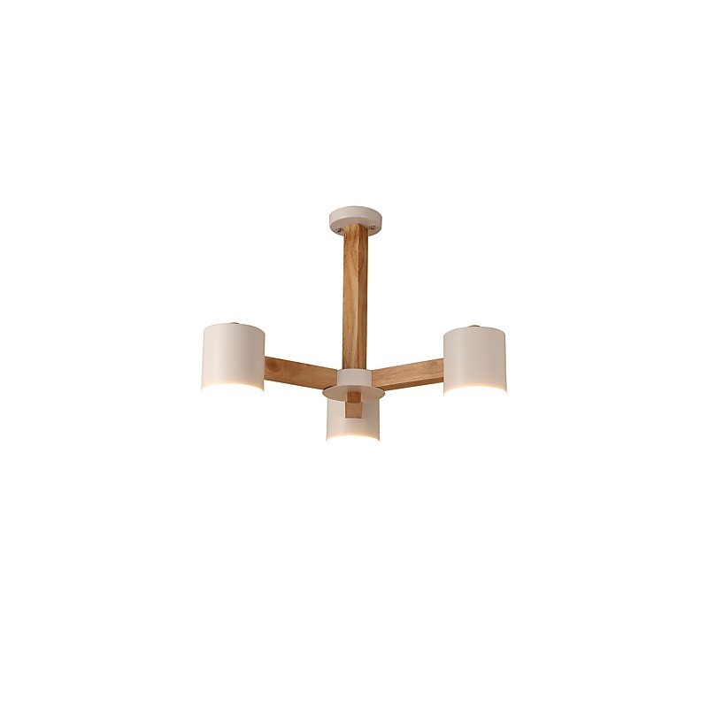 3 Lights Chandelier Modern Contemporary Traditional Classic Vintage Country Wood Feature for Wood
