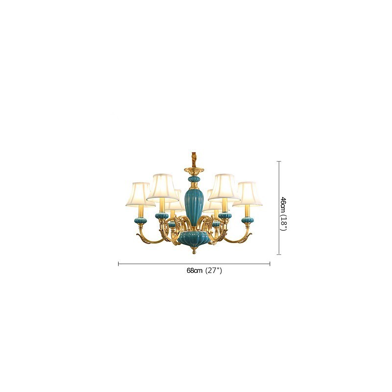 All Copper Chandelier Jade Decorative Chandelier