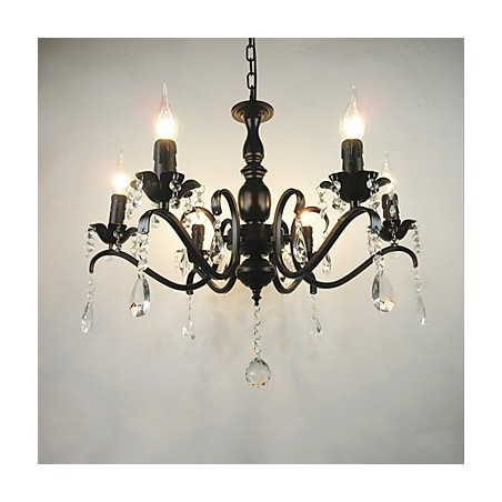 Chandelier Simple Crystal Iron Candle Lights Decoration Lamps Lighting