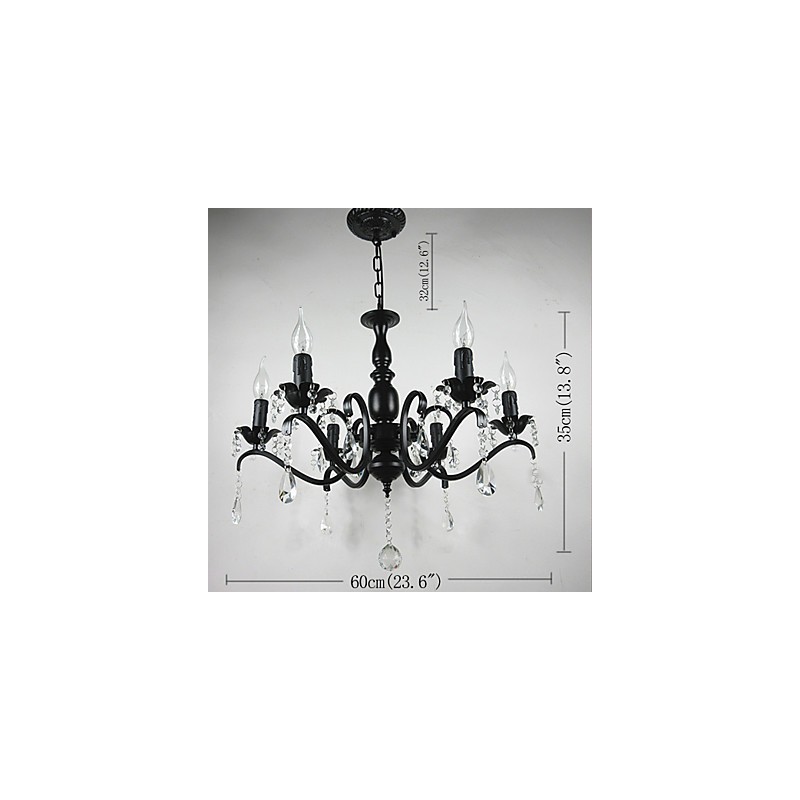 Chandelier Simple Crystal Iron Candle Lights Decoration Lamps Lighting