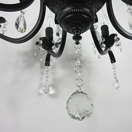 Chandelier Simple Crystal Iron Candle Lights Decoration Lamps Lighting