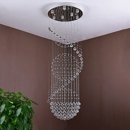 Crystal Ceiling Chandelier Pendant Light Indoor Home Hanging Lighting Lamps Fixtures for Stairs