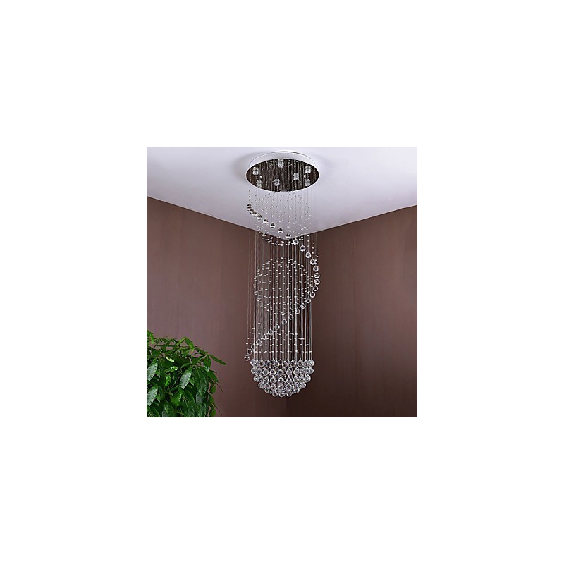Crystal Ceiling Chandelier Pendant Light Indoor Home Hanging Lighting Lamps Fixtures for Stairs