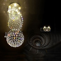 Crystal Ceiling Chandelier Pendant Light Indoor Home Hanging Lighting Lamps Fixtures for Stairs
