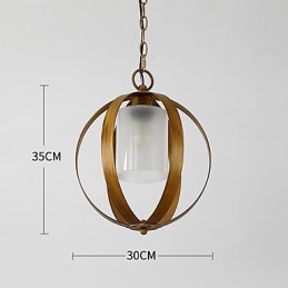 Loft Metal Amercian Industrial Style Painting Color with Glass European Chandelier Lamp the Indoor Decorate Pendant Lamp