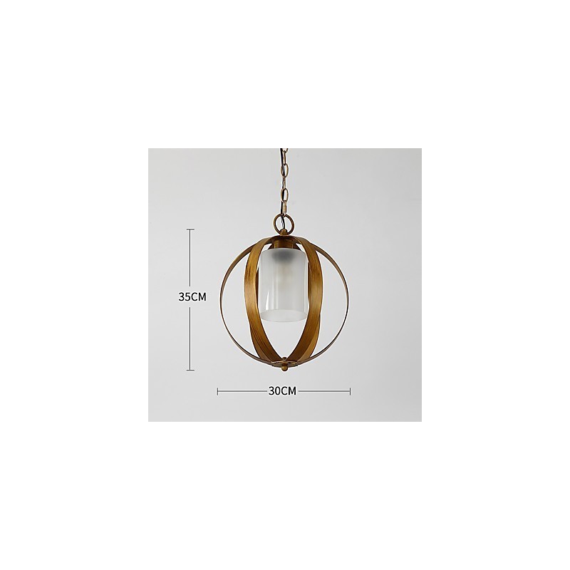 Loft Metal Amercian Industrial Style Painting Color with Glass European Chandelier Lamp the Indoor Decorate Pendant Lamp