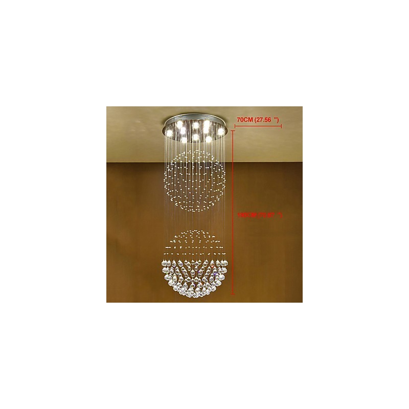 Crystal Ceiling Pendant Light Indoor Chandelier Home Hanging Lighting Lamps Fixtures