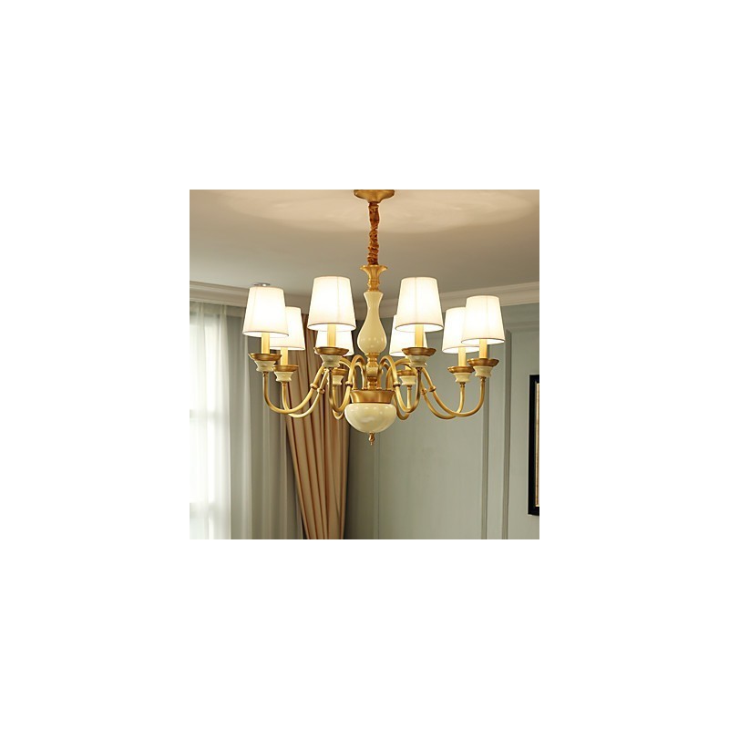 All Copper Chandelier Jade Decorative Chandelier