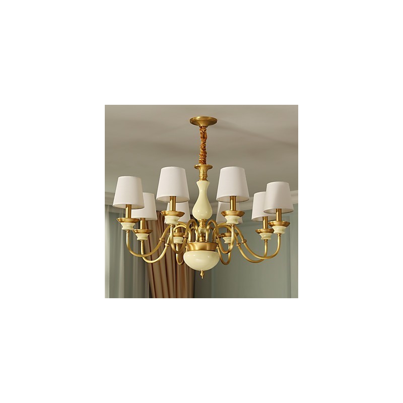 All Copper Chandelier Jade Decorative Chandelier