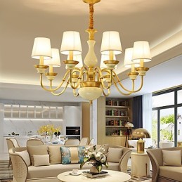 All Copper Chandelier Jade Decorative Chandelier