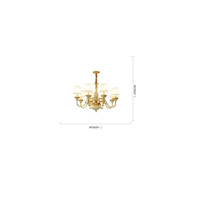 All Copper Chandelier Jade Decorative Chandelier