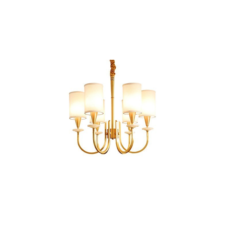 All Copper Chandelier Jade Decorative Chandelier