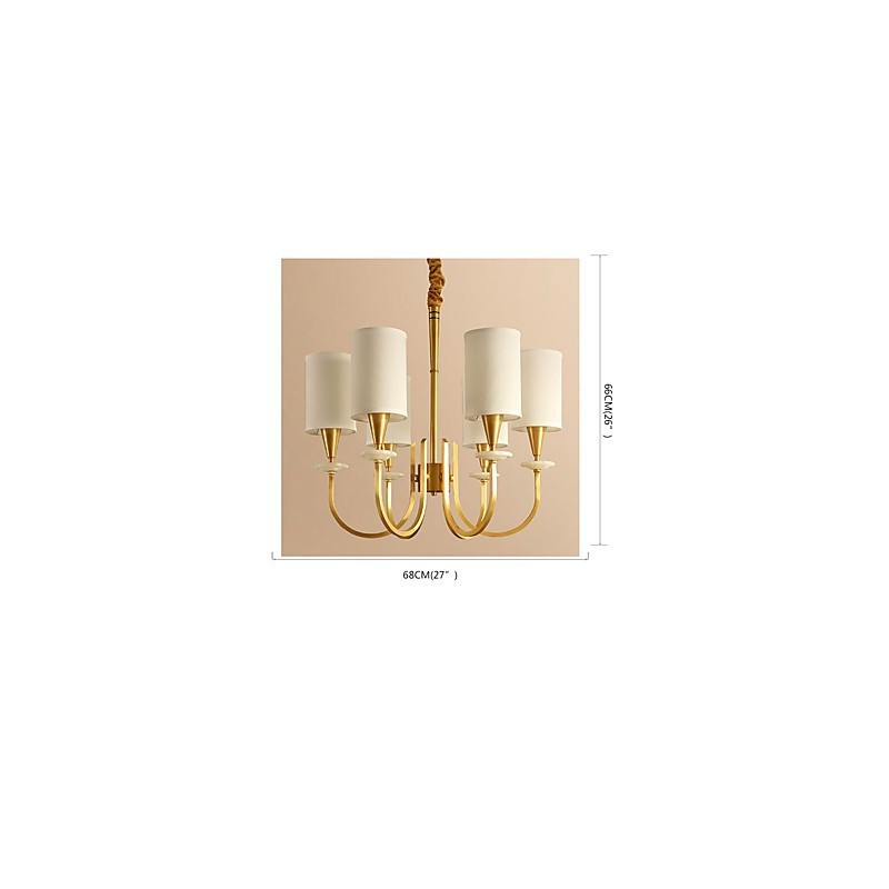 All Copper Chandelier Jade Decorative Chandelier