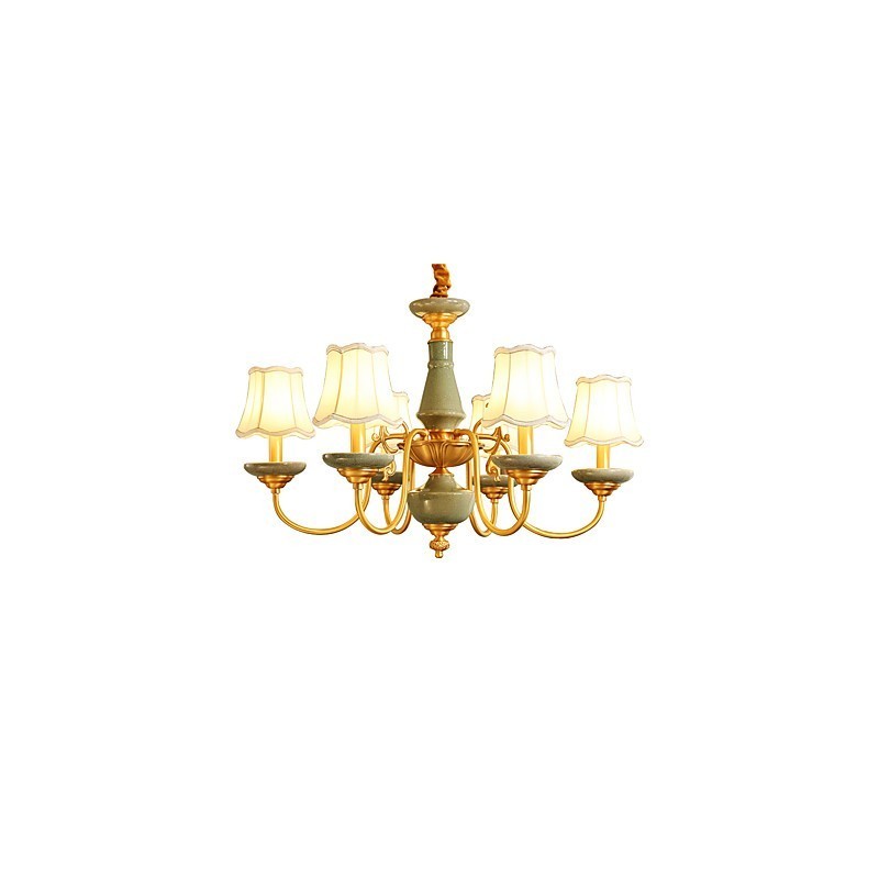 All Copper Chandelier Jade Decorative Chandelier