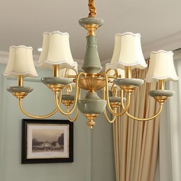 All Copper Chandelier Jade Decorative Chandelier