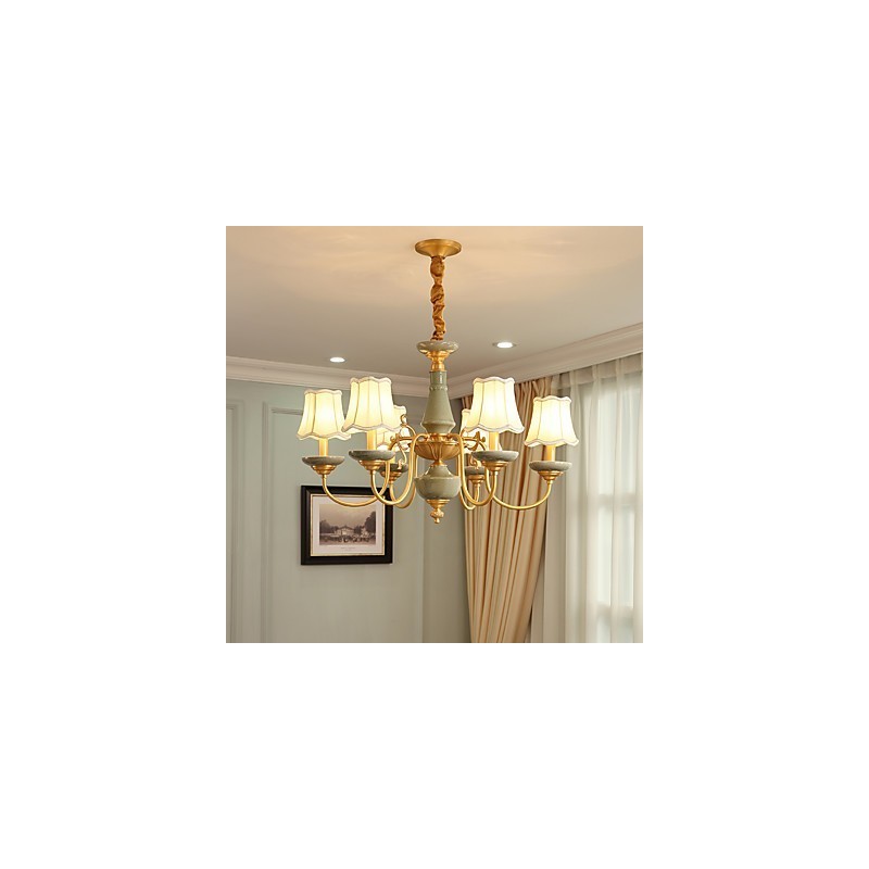 All Copper Chandelier Jade Decorative Chandelier