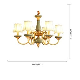 All Copper Chandelier Jade Decorative Chandelier