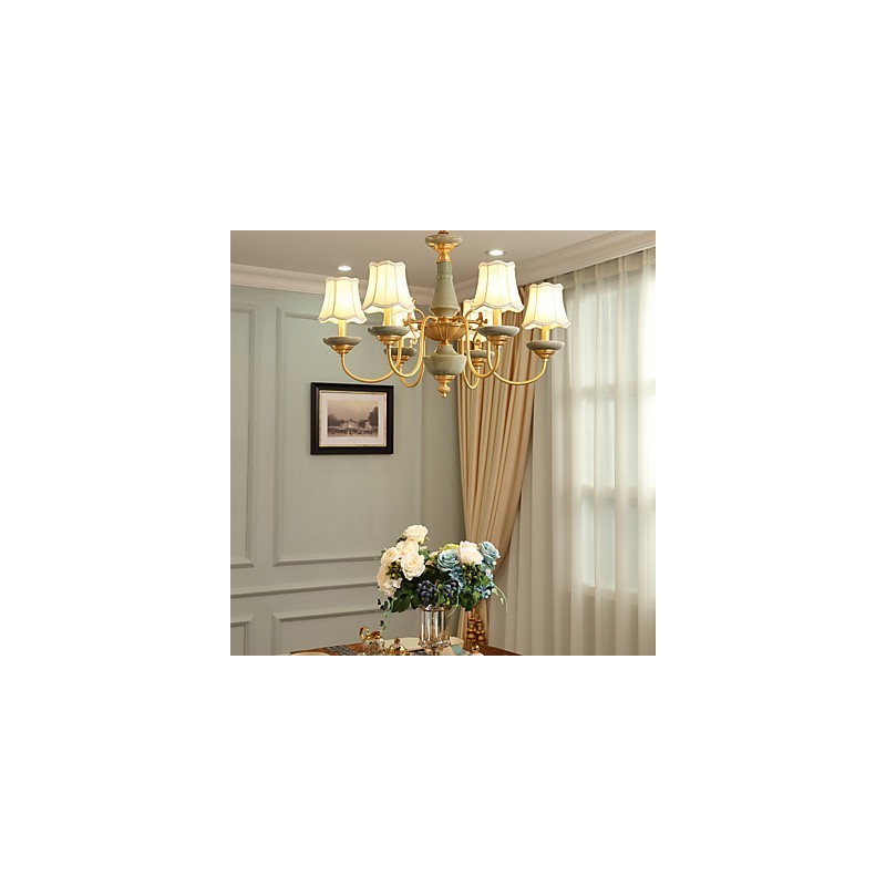All Copper Chandelier Jade Decorative Chandelier