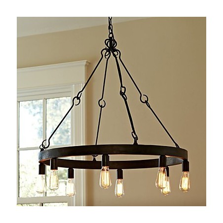 Retro Style Iron Pendent Light with 8 Lights