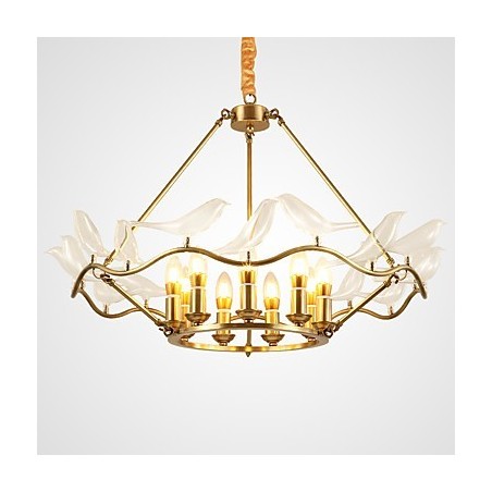 Modern Contemporary Brass Feature for Designers Metal Chandelier