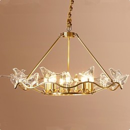 Modern Contemporary Brass Feature for Designers Metal Chandelier