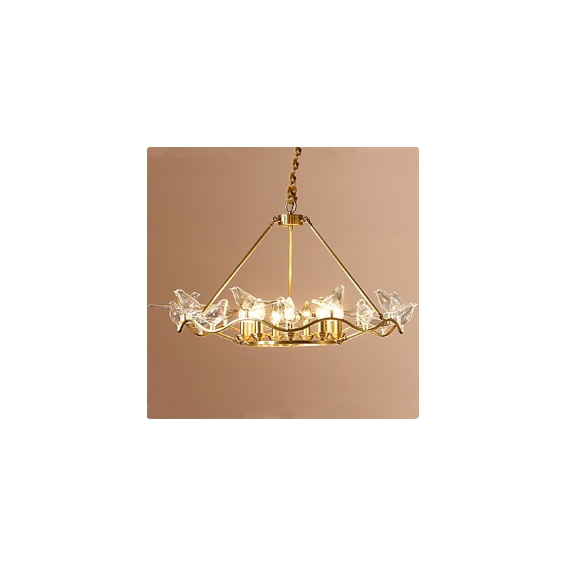 Modern Contemporary Brass Feature for Designers Metal Chandelier