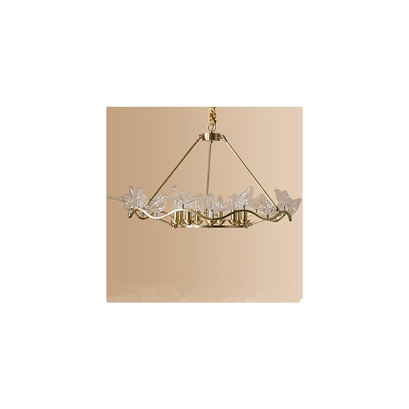 Modern Contemporary Brass Feature for Designers Metal Chandelier