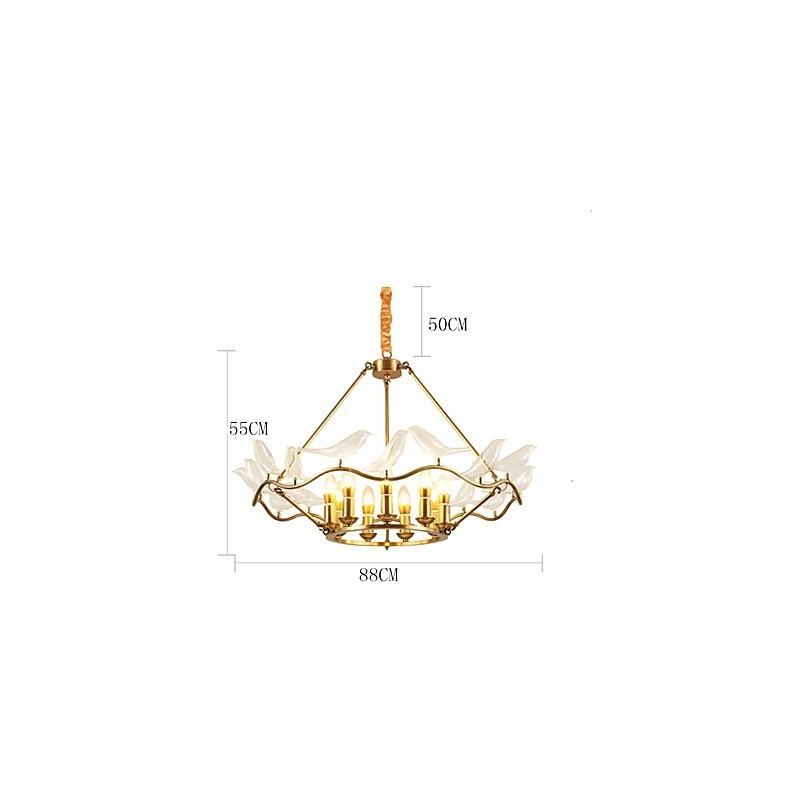 Modern Contemporary Brass Feature for Designers Metal Chandelier