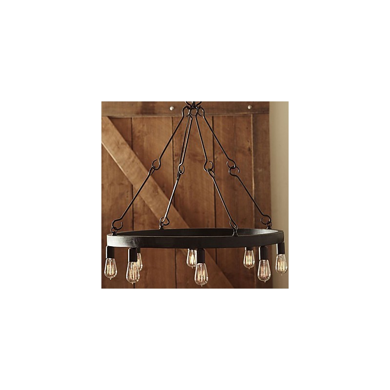 Retro Style Iron Pendent Light with 8 Lights