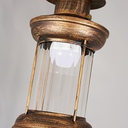 Rustic Lodge Globe Vintage Retro Country Painting Feature for Mini Style Designers Metal Chandelier