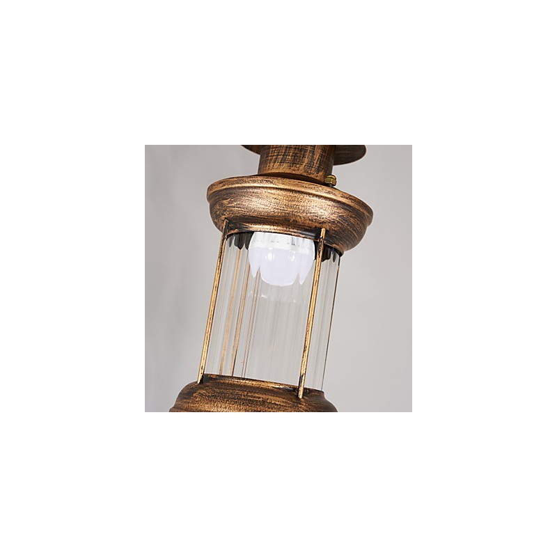 Rustic Lodge Globe Vintage Retro Country Painting Feature for Mini Style Designers Metal Chandelier