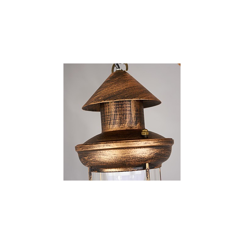 Rustic Lodge Globe Vintage Retro Country Painting Feature for Mini Style Designers Metal Chandelier