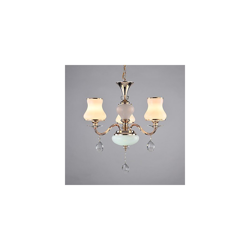 Modern Contemporary Electroplated Feature for Crystal Metal Chandelier
