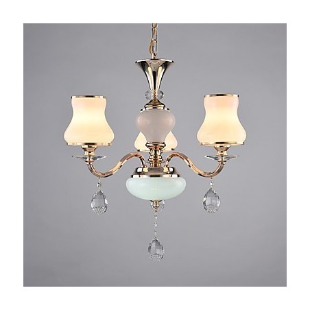 Modern Contemporary Electroplated Feature for Crystal Metal Chandelier