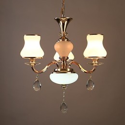 Modern Contemporary Electroplated Feature for Crystal Metal Chandelier