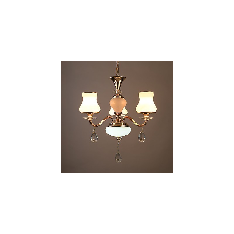 Modern Contemporary Electroplated Feature for Crystal Metal Chandelier