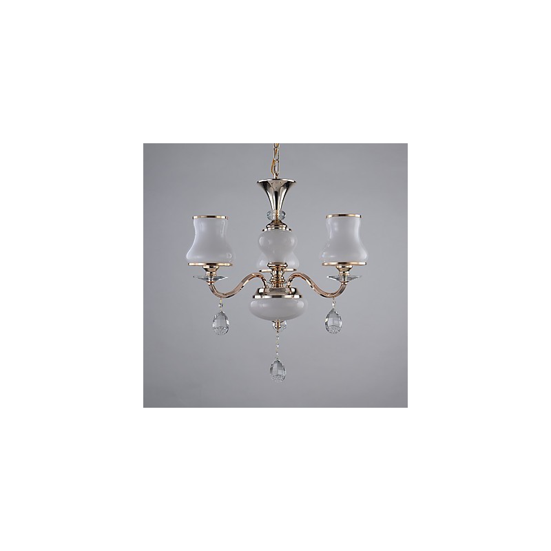 Modern Contemporary Electroplated Feature for Crystal Metal Chandelier