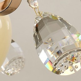 Modern Contemporary Electroplated Feature for Crystal Metal Chandelier