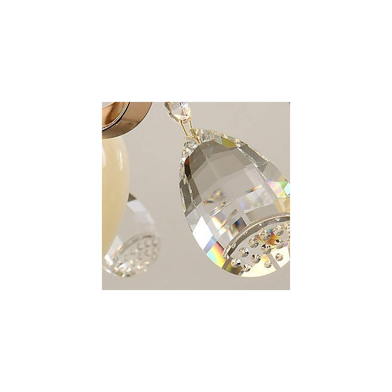 Modern Contemporary Electroplated Feature for Crystal Metal Chandelier