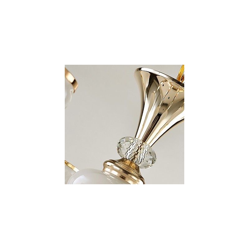 Modern Contemporary Electroplated Feature for Crystal Metal Chandelier