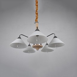 Modern Contemporary Country Electroplated Feature for Wood Bamboo Chandelier