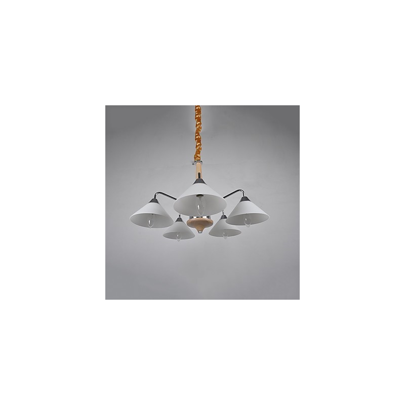 Modern Contemporary Country Electroplated Feature for Wood Bamboo Chandelier