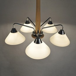 Modern Contemporary Country Electroplated Feature for Wood Bamboo Chandelier