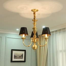 Chandelier Traditional Classic Country Brass Feature for Mini Style Metal 3 Bulbs