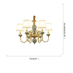 Chandelier Traditional Classic Country Brass Feature for Mini Style Metal 6 Bulbs