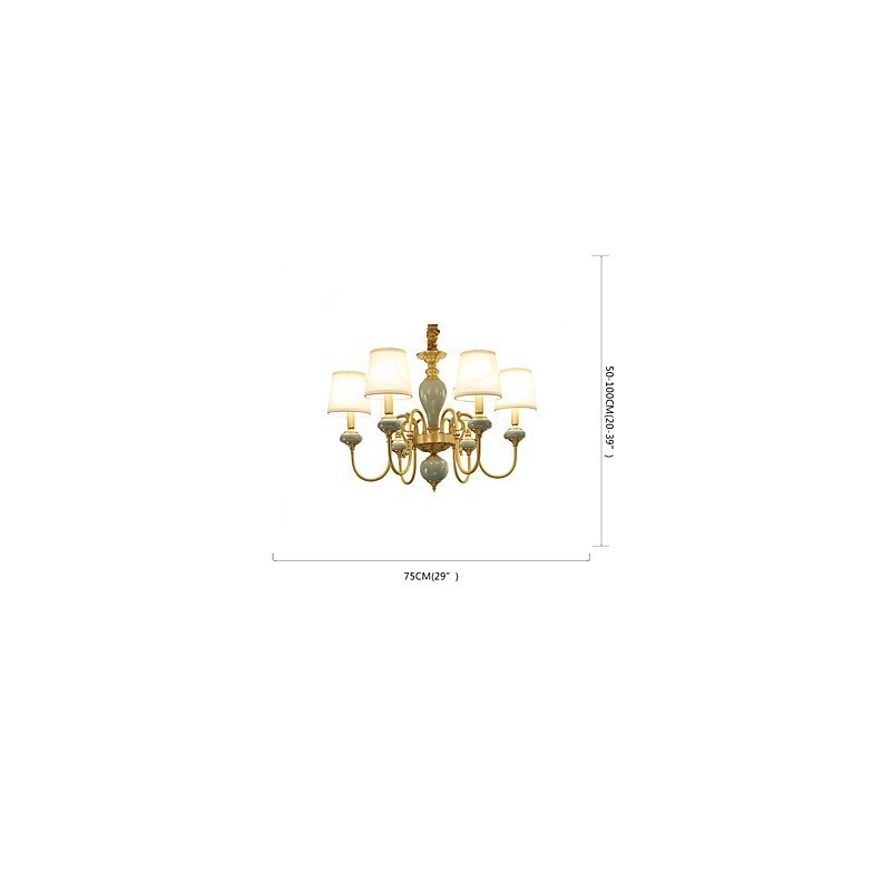 Chandelier Traditional Classic Country Brass Feature for Mini Style Metal 6 Bulbs